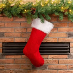 Indoor Christmas Decorations Glitzhome 20 In. L Knitted Stocking With Faux Fur Cuff 17 Indoor Christmas Decorations Glitzhome 20 In. L Knitted Stocking With Faux Fur Cuff -Christmas Lights Sales glitzhome christmas stockings 1113004075 31 1000