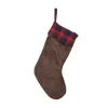Indoor Christmas Decorations Glitzhome 19 In. L Plush Stocking With Plaid Cuff -Christmas Lights Sales glitzhome christmas stockings 1113004084 64 1000