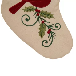 Indoor Christmas Decorations Glitzhome 21 In. H Fabric Cardinal Stocking -Christmas Lights Sales glitzhome christmas stockings 1113202452 44 1000