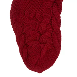Indoor Christmas Decorations Glitzhome 24 In. H Knitted Polyester Christmas Stocking With Pom Ball-Red -Christmas Lights Sales glitzhome christmas stockings 1113202581 1f 1000