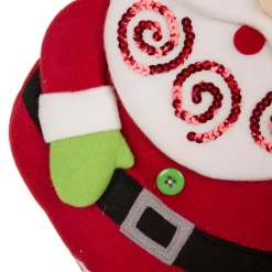 Indoor Christmas Decorations Glitzhome 21 In. L 3D Felt Christmas Stocking – Santa -Christmas Lights Sales glitzhome christmas stockings 1113203063 1f 1000