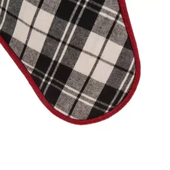 Indoor Christmas Decorations Glitzhome 20 In. L Black And White Plaid Fabric Christmas Stocking -Christmas Lights Sales glitzhome christmas stockings 1113203329 1f 1000