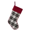 Indoor Christmas Decorations Glitzhome 20 In. L Black And White Plaid Fabric Christmas Stocking -Christmas Lights Sales glitzhome christmas stockings 1113203329 64 1000