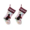 Indoor Christmas Decorations Glitzhome 21 In. Polyester LED Embroidered Linen Cat Christmas Stocking (2-Pack) -Christmas Lights Sales glitzhome christmas stockings 2004700036 64 1000
