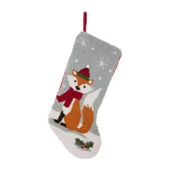 Indoor Christmas Decorations Glitzhome 19 In. Polyester Fox Hooked Stocking (2-Pack) -Christmas Lights Sales glitzhome christmas stockings 2004700038 c3 1000
