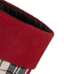 Indoor Christmas Decorations Glitzhome 20 In. Black And White Cotton/Spandex Plaid Fabric Cotton Christmas Stocking Decoration (2-Pack) -Christmas Lights Sales glitzhome christmas stockings 2004700040 1f 1000