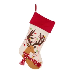 Indoor Christmas Decorations Glitzhome 21 In. H LED Embroidered Polyester Linen Christmas Decoration Stocking (2-Pack) -Christmas Lights Sales glitzhome christmas stockings 2004700042 4f 1000