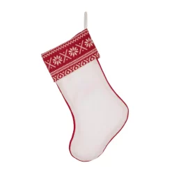 Indoor Christmas Decorations Glitzhome 21 In. White Fleece Polyester Christmas Decoration Stocking (2-Pack) -Christmas Lights Sales glitzhome christmas stockings 2004700043 fa 1000