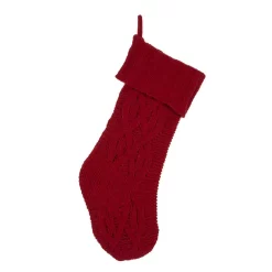 Indoor Christmas Decorations Glitzhome 22 In. Knitted Polyester Red Christmas Decoration Stocking (2-Pack) -Christmas Lights Sales glitzhome christmas stockings 2004700045 c3 1000