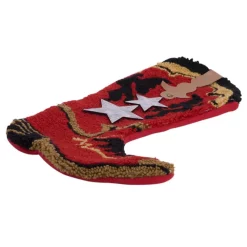 Indoor Christmas Decorations Glitzhome 19.69 In. Polyester Hooked Red Boot Stocking (2-Pack) -Christmas Lights Sales glitzhome christmas stockings 2004700055 1f 1000