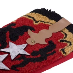 Indoor Christmas Decorations Glitzhome 19.69 In. Polyester Hooked Red Boot Stocking (2-Pack) -Christmas Lights Sales glitzhome christmas stockings 2004700055 4f 1000