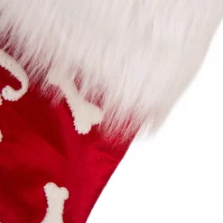 Indoor Christmas Decorations Glitzhome 21 In. H Polyester Velvet Christmas Stocking With Plush Cuff- Good Dog (2-Pack) -Christmas Lights Sales glitzhome christmas stockings 2004700061 1f 1000