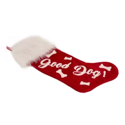 Indoor Christmas Decorations Glitzhome 21 In. H Polyester Velvet Christmas Stocking With Plush Cuff- Good Dog (2-Pack) -Christmas Lights Sales glitzhome christmas stockings 2004700061 fa 1000