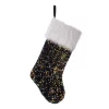 Indoor Christmas Decorations Glitzhome 21 In. H Polyester Navy Blue Sequin Christmas Stocking