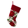Indoor Christmas Decorations Glitzhome 21.00 In. H Acrylic/PolyesterPoinsettia Hooked Stocking -Christmas Lights Sales glitzhome christmas stockings 2004700081 64 1000
