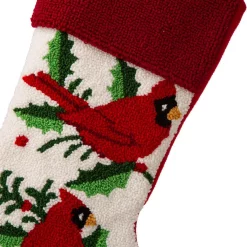 Indoor Christmas Decorations Glitzhome 21.00 In. H Polyester Cardinal Hooked Stocking -Christmas Lights Sales glitzhome christmas stockings 2004700082 c3 1000