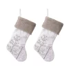 Indoor Christmas Decorations Glitzhome 21 In. H Polyester White Fleece Stocking With Christmas Tree And Snowflake (2-Pack) 2 Indoor Christmas Decorations Glitzhome 21 In. H Polyester White Fleece Stocking With Christmas Tree And Snowflake (2-Pack) -Christmas Lights Sales glitzhome christmas stockings 2004700087 64 1000