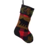 Indoor Christmas Decorations Glitzhome 19 In. Polyester/Acrylic Plaid Christmas Stocking With Rug Hooked Bear -Christmas Lights Sales glitzhome christmas stockings jk13225pfb 64 1000