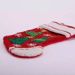 Indoor Christmas Decorations Glitzhome 19 In. Polyester/Acrylic Hooked Christmas Stocking With Christmas Tree -Christmas Lights Sales glitzhome christmas stockings jk13402a c3 1000
