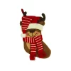 Indoor Christmas Decorations Glitzhome 19 In. Polyester/Acrylic Hooked 3D Reindeer Christmas Stocking -Christmas Lights Sales glitzhome christmas stockings jk15716pfr 64 1000