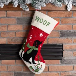 Indoor Christmas Decorations Glitzhome 20 In. L Hooked Stocking, Dog -Christmas Lights Sales glitzhome christmas stockings jk29255a d4 1000