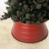 Christmas Tree Decorations Glitzhome 22 In. D Painted Red Metal Tree Collar -Christmas Lights Sales glitzhome christmas tree skirts collars 1103202877 64 1000