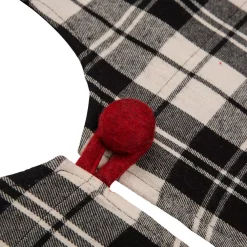 Christmas Tree Decorations Glitzhome 48 In. D Black And White Plaid Fabric Christmas Tree Skirt With Red Trim -Christmas Lights Sales glitzhome christmas tree skirts collars 1103203332 4f 1000