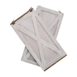 Christmas Tree Decorations Glitzhome 22.09 In. L Washed White Wooden Tree Collar (KD) -Christmas Lights Sales glitzhome christmas tree skirts collars 1106203433 44 1000