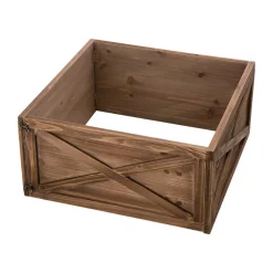 Christmas Tree Decorations Glitzhome 22.09 In. L Natural Wooden Tree Collar (KD)