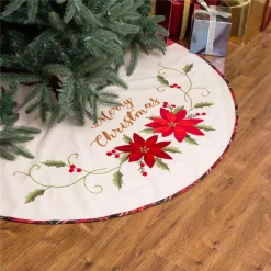 Christmas Tree Decorations Glitzhome 48 In. D Fabric Christmas Tree Skirt In Poinsettia 17 Christmas Tree Decorations Glitzhome 48 In. D Fabric Christmas Tree Skirt In Poinsettia -Christmas Lights Sales glitzhome christmas tree skirts collars 1113202457 31 1000