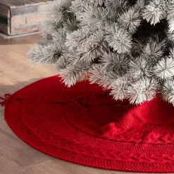 Christmas Tree Decorations Glitzhome 52 In. D Knitted Acrylic Red Christmas Tree Skirt 16 Christmas Tree Decorations Glitzhome 52 In. D Knitted Acrylic Red Christmas Tree Skirt -Christmas Lights Sales glitzhome christmas tree skirts collars 1113202582 76 1000