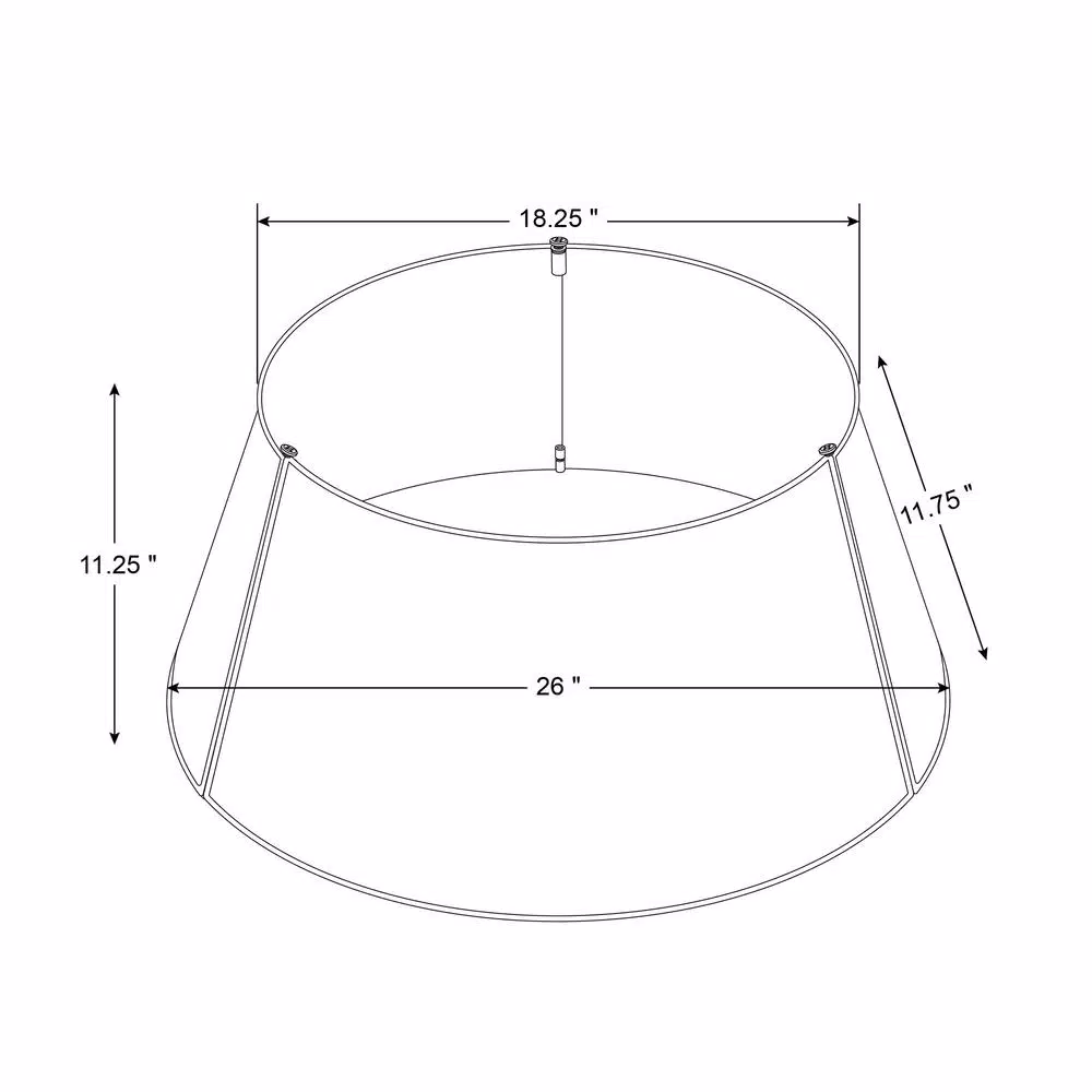 Christmas Tree Decorations Glitzhome 26 In. Dia Red Hammered Metal Tree Collar(KD) 9 Christmas Tree Decorations Glitzhome 26 In. Dia Red Hammered Metal Tree Collar(KD) - Image 7