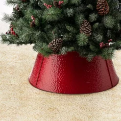 Christmas Tree Decorations Glitzhome 26 In. Dia Red Hammered Metal Tree Collar(KD) 10 Christmas Tree Decorations Glitzhome 26 In. Dia Red Hammered Metal Tree Collar(KD) -Christmas Lights Sales glitzhome christmas tree skirts collars 2004600003 c3 1000