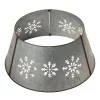 Christmas Tree Decorations Glitzhome 26 In. Dia Snowflake Diecut Metal Tree Collar With Light String(KD) -Christmas Lights Sales glitzhome christmas tree skirts collars 2004600004 64 1000