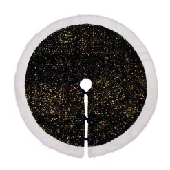 Christmas Tree Decorations Glitzhome 48 In. D Navy Blue Sequin Christmas Tree Skirt