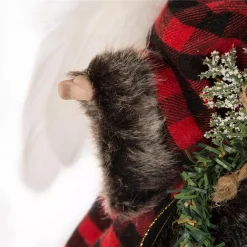 Christmas Tree Decorations Glitzhome 12 In. H Plaid Angel Christmas Tree Topper Decoration -Christmas Lights Sales glitzhome christmas tree toppers 1123202425 44 1000