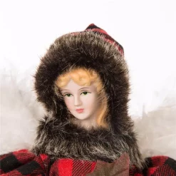 Christmas Tree Decorations Glitzhome 12 In. H Plaid Angel Christmas Tree Topper Decoration -Christmas Lights Sales glitzhome christmas tree toppers 1123202425 c3 1000