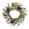 Christmas Greenery Glitzhome 24 In. D Flocked Pinecone And Antler Wreath -Christmas Lights Sales glitzhome christmas wreaths 1115203040 64 1000