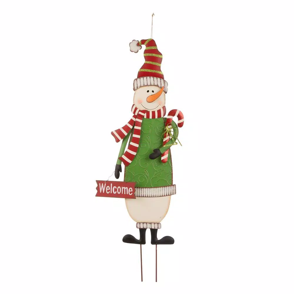 Outdoor Christmas Decorations Glitzhome 3 Ft. Metal Snowman Yard Stake Or Standing Decor Or Wall Decor (KD, 3-Function) 3 Outdoor Christmas Decorations Glitzhome 3 Ft. Metal Snowman Yard Stake Or Standing Decor Or Wall Decor (KD, 3-Function)