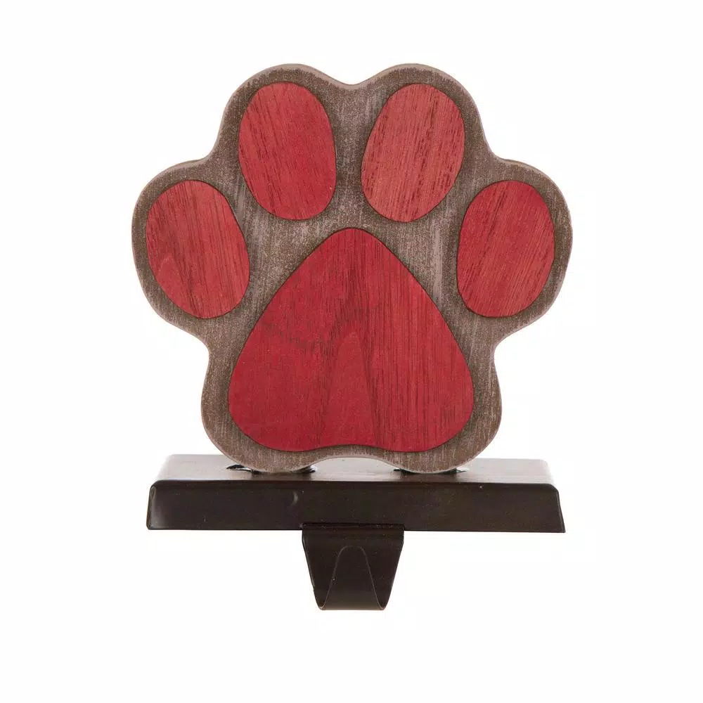 Indoor Christmas Decorations Glitzhome 6.30 In. H Wooden/Metal Paw Stocking Holder 3 Indoor Christmas Decorations Glitzhome 6.30 In. H Wooden/Metal Paw Stocking Holder