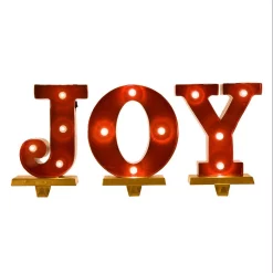 Indoor Christmas Decorations Glitzhome 8.46 In. H JOY Stocking Holder (Set Of 3)