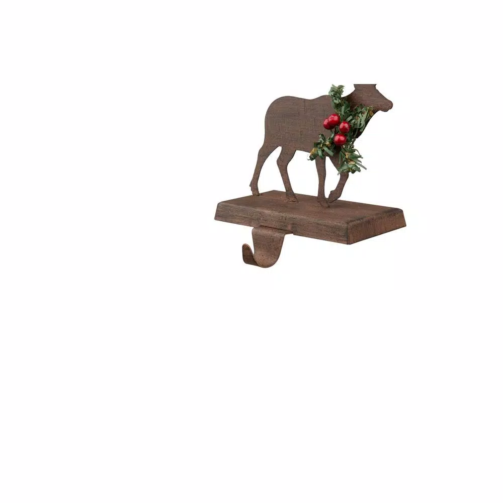 Indoor Christmas Decorations Glitzhome 6.50 In. H Wooden/Metal Reindeer Stocking Holder 6 Indoor Christmas Decorations Glitzhome 6.50 In. H Wooden/Metal Reindeer Stocking Holder - Image 4