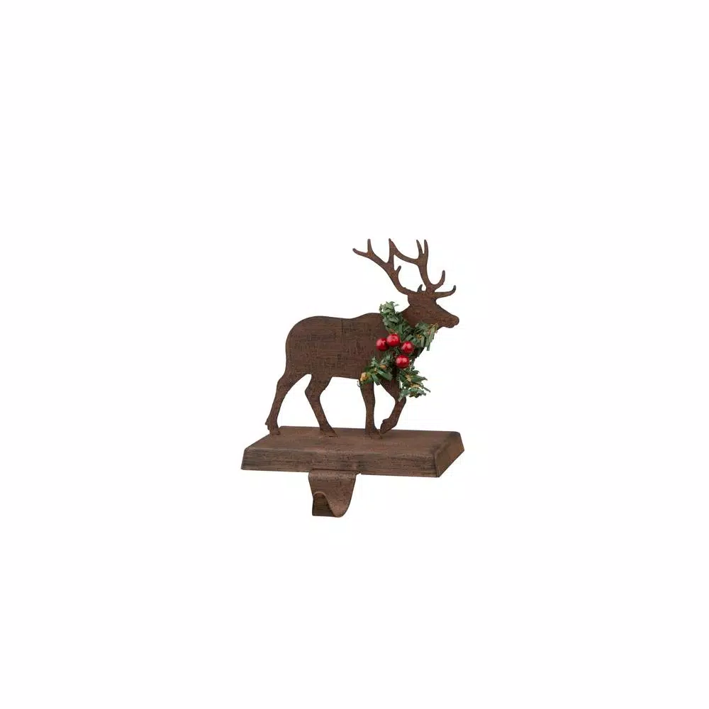 Indoor Christmas Decorations Glitzhome 6.50 In. H Wooden/Metal Reindeer Stocking Holder 3 Indoor Christmas Decorations Glitzhome 6.50 In. H Wooden/Metal Reindeer Stocking Holder