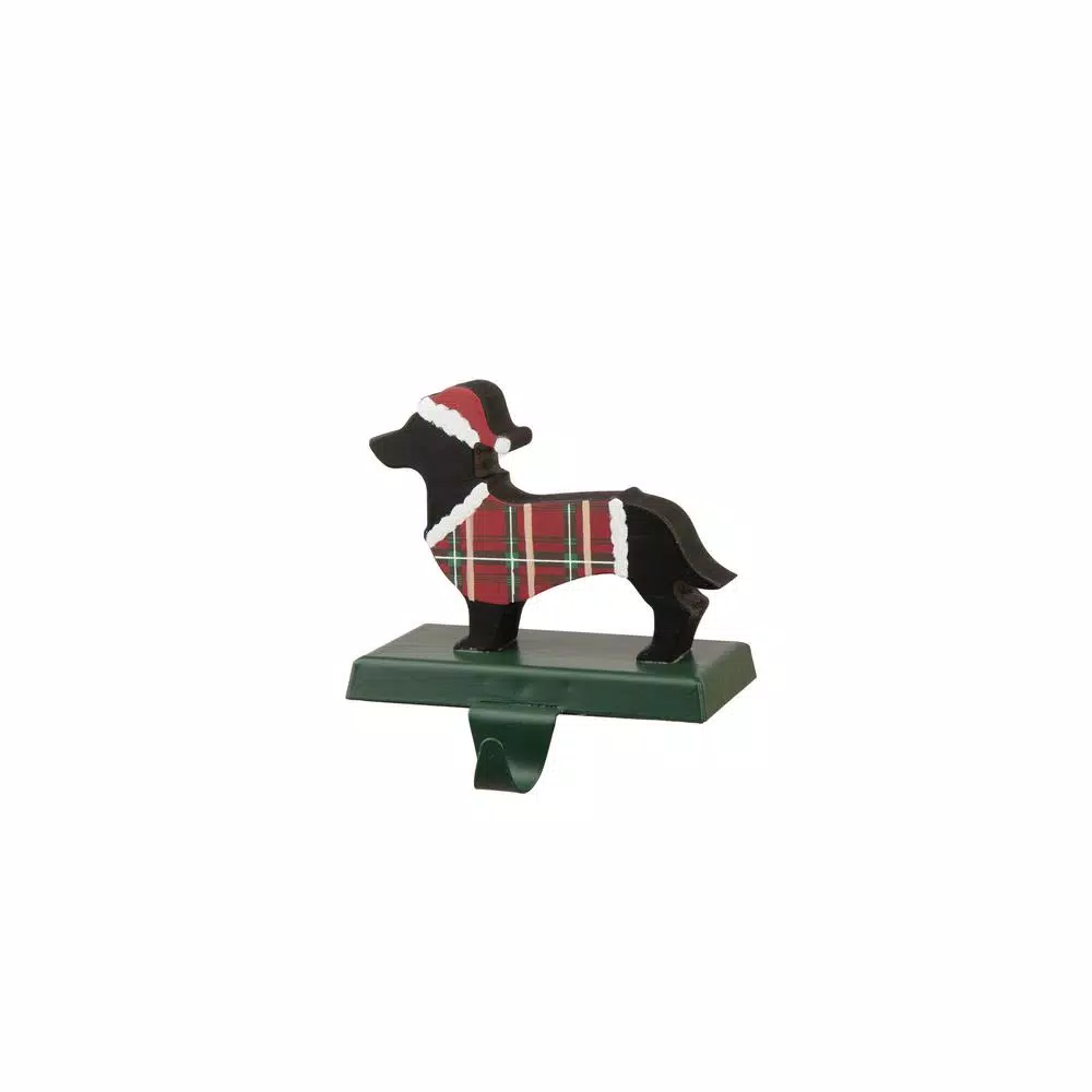Indoor Christmas Decorations Glitzhome 5.92 In. H Wooden/Metal Dachhound Stocking Holder 4 Indoor Christmas Decorations Glitzhome 5.92 In. H Wooden/Metal Dachhound Stocking Holder - Image 2