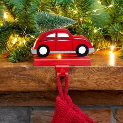 Indoor Christmas Decorations Glitzhome 5.31 In. H Wooden/Metal Red Car Stocking Holder 13 Indoor Christmas Decorations Glitzhome 5.31 In. H Wooden/Metal Red Car Stocking Holder -Christmas Lights Sales glitzhome stocking holders 1124203413 31 1000