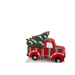 Indoor Christmas Decorations Glitzhome Wooden/Metal Red Car And Truck Stocking Holder (Set Of 2 ) -Christmas Lights Sales glitzhome stocking holders 2005000001 fa 1000