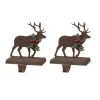 Indoor Christmas Decorations Glitzhome Wooden/Metal Reindeer Stocking Holder (2-Pack) -Christmas Lights Sales glitzhome stocking holders 2005000002 64 1000