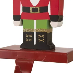 Indoor Christmas Decorations Glitzhome Wooden/Metal Nutcracker Stocking Holder (Set Of 2) -Christmas Lights Sales glitzhome stocking holders 2005000005 1f 1000
