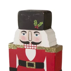 Indoor Christmas Decorations Glitzhome Wooden/Metal Nutcracker Stocking Holder (Set Of 2) -Christmas Lights Sales glitzhome stocking holders 2005000005 4f 1000