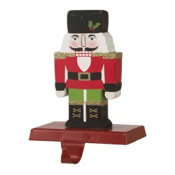 Indoor Christmas Decorations Glitzhome Wooden/Metal Nutcracker Stocking Holder (Set Of 2) -Christmas Lights Sales glitzhome stocking holders 2005000005 c3 1000